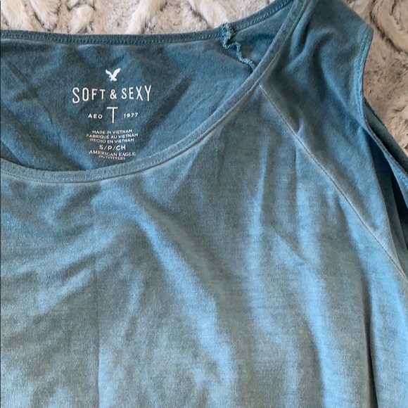 American Eagle Cold Shoulder Long Sleeve Top - Picture 2 of 2